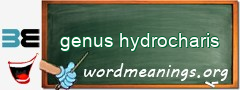 WordMeaning blackboard for genus hydrocharis